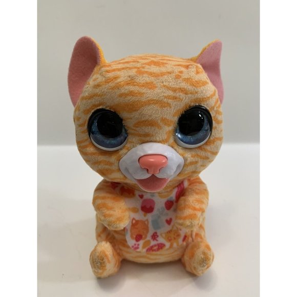 Hasbro FurReal Newborns Orange Kitty Interactive Plush With Bib Works - Picture 1 of 9